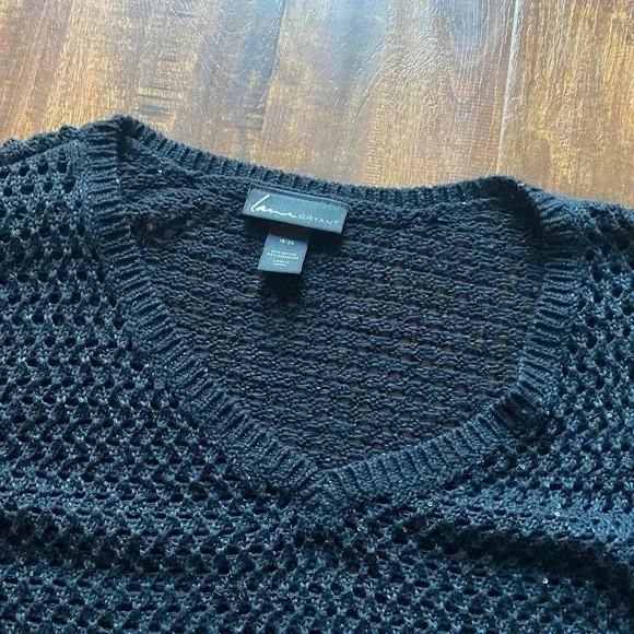 Lane Bryant Womens Size 18/20 Knit Black Sparkly Sweater Long Sleeve Pre-owned - Picture 11 of 12